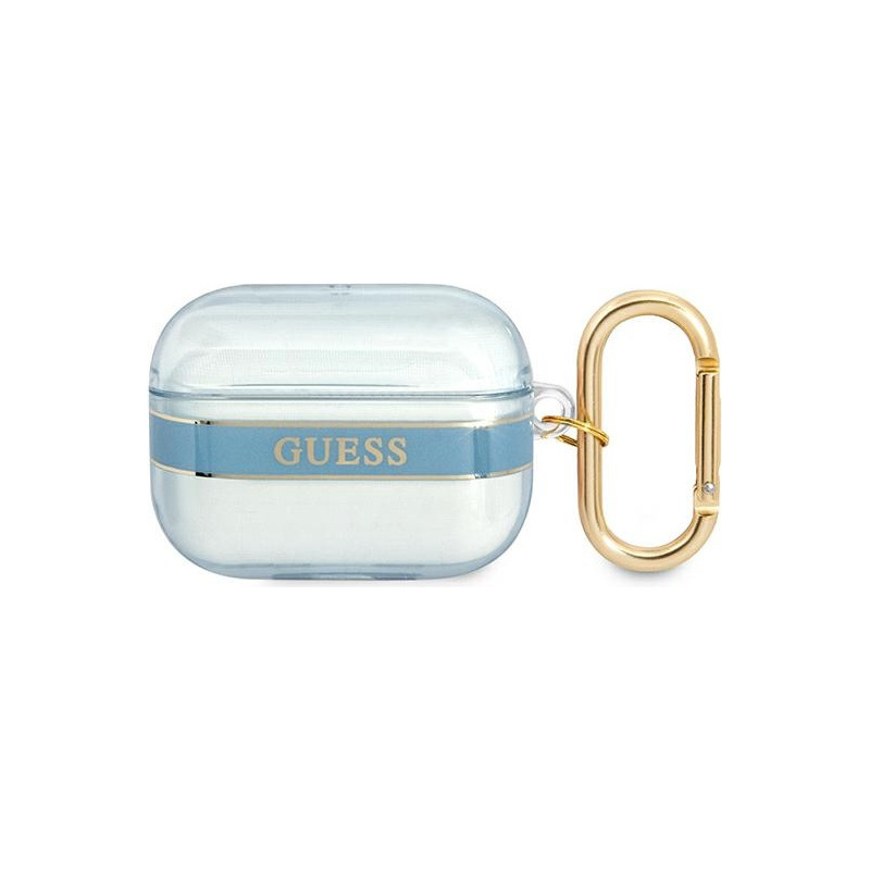 Etui Guess GUAPHHTSB Apple AirPods Pro niebieski/blue Strap Collection