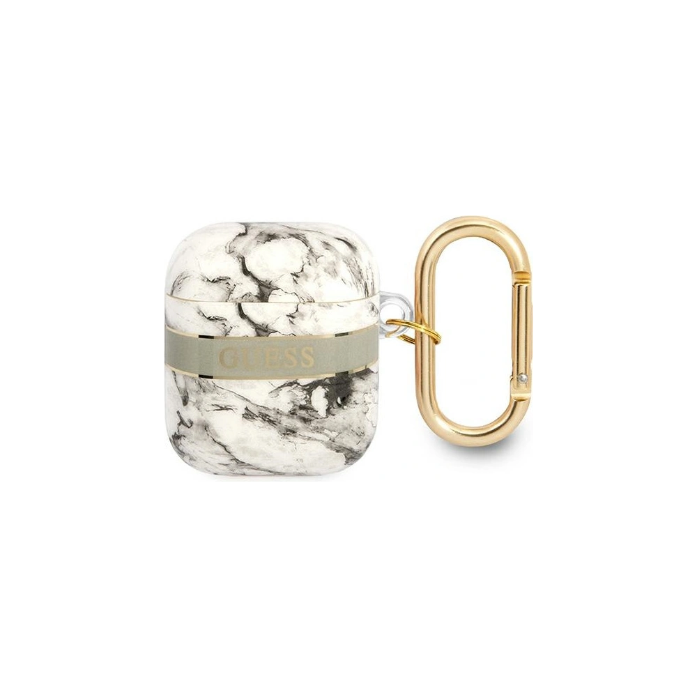 Hurtownia GSM - Etui Guess GUA2HCHMAG Apple AirPods šedý/marble strap kolekce - GUE1740GRY - {ean13} - Hurt