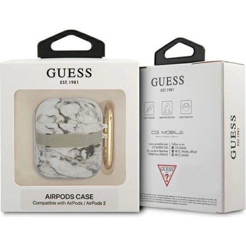 Etui Guess GUA2HCHMAG Apple AirPods szary/grey Marble Strap Collection
