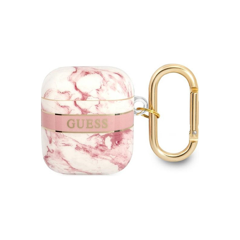 Guess Distributor - 3666339047191 - GUE1741PNK - Guess GUA2HCHMAP Apple AirPods pink Marble Strap Collection - B2B homescreen