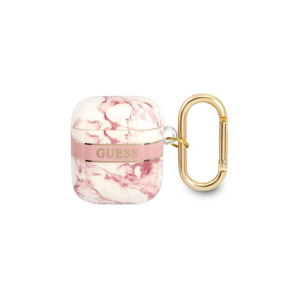 Hurtownia GSM - Etui Guess GUA2HCHMAP Apple AirPods růžový/pink Marble Strap Collection - GUE1741PNK - {ean13} - Hurt