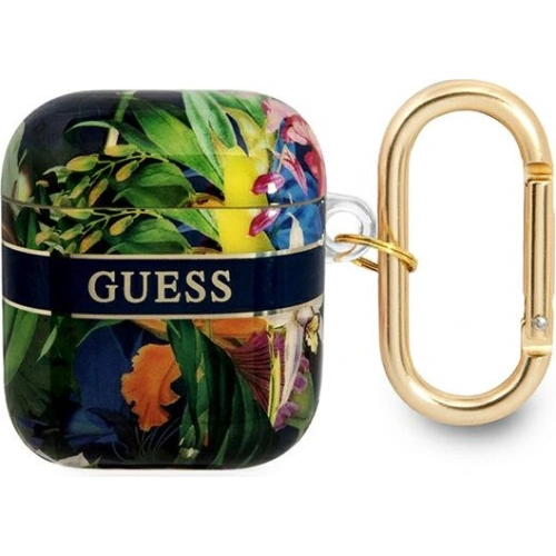Etui Guess GUA2HHFLB Apple AirPods niebieski/blue Flower Strap Collection