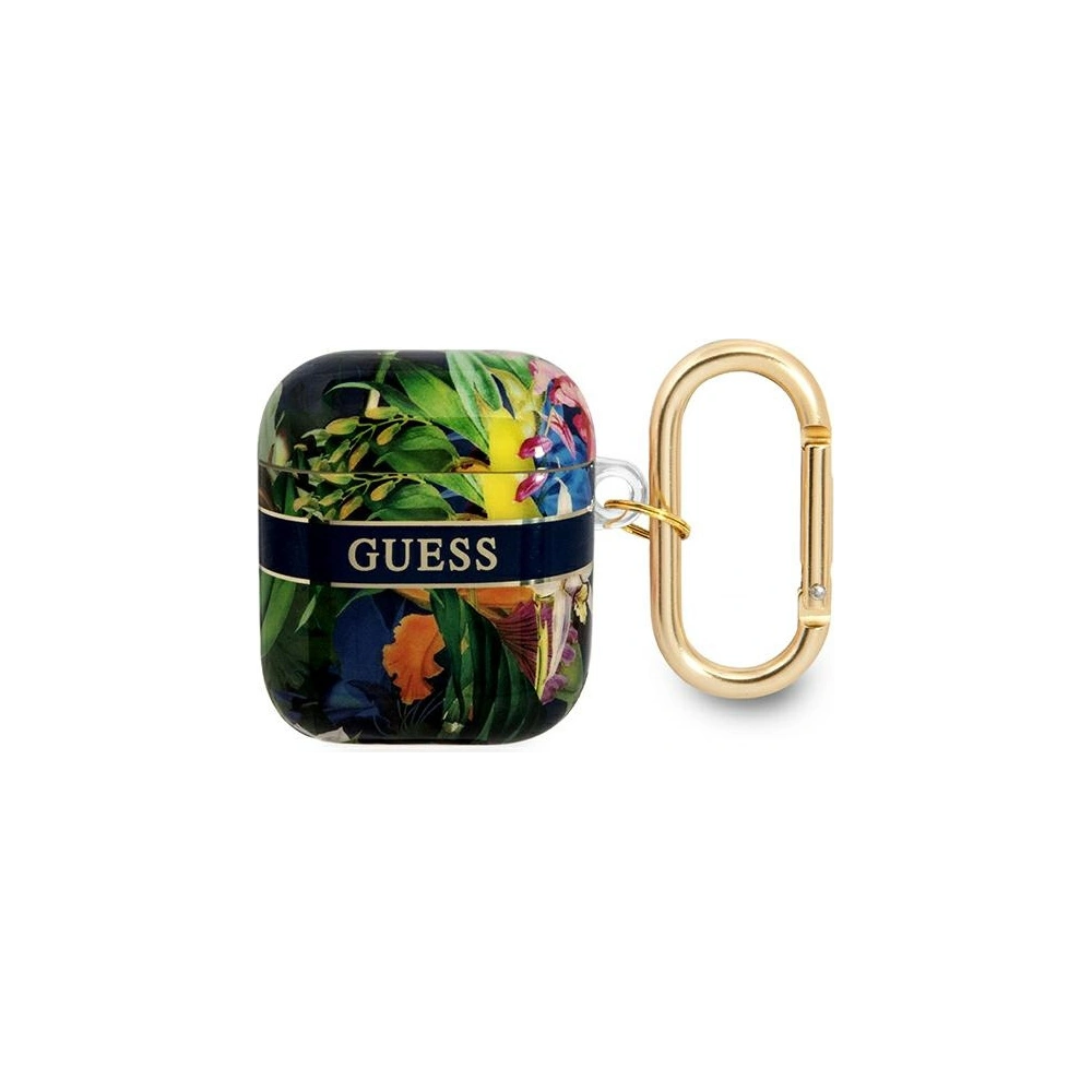 Hurtownia GSM - Etui Guess GUA2HHFLB Apple AirPods niebieski/blue Flower Strap Collection - GUE1742BLU - {ean13} - Hurt