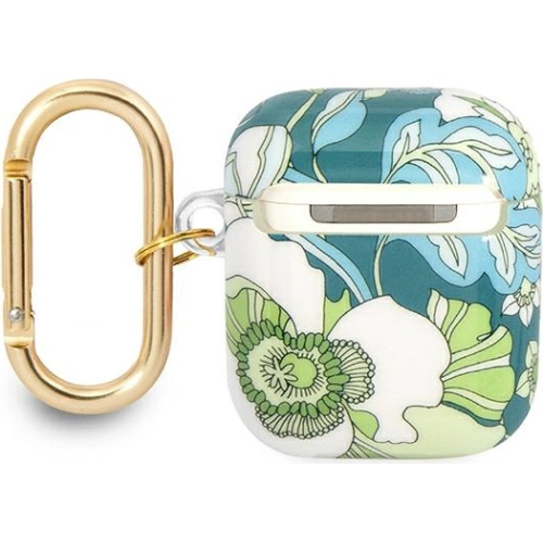 Etui Guess GUA2HHFLN Apple AirPods zielony/green Flower Strap Collection