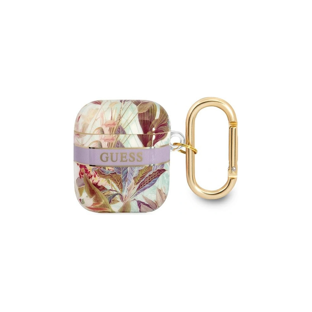 Hurtownia GSM - Etui Guess GUA2HHFLU Apple AirPods fioletowy/purple Flower Strap Collection - GUE1744PRP - {ean13} - Hurt
