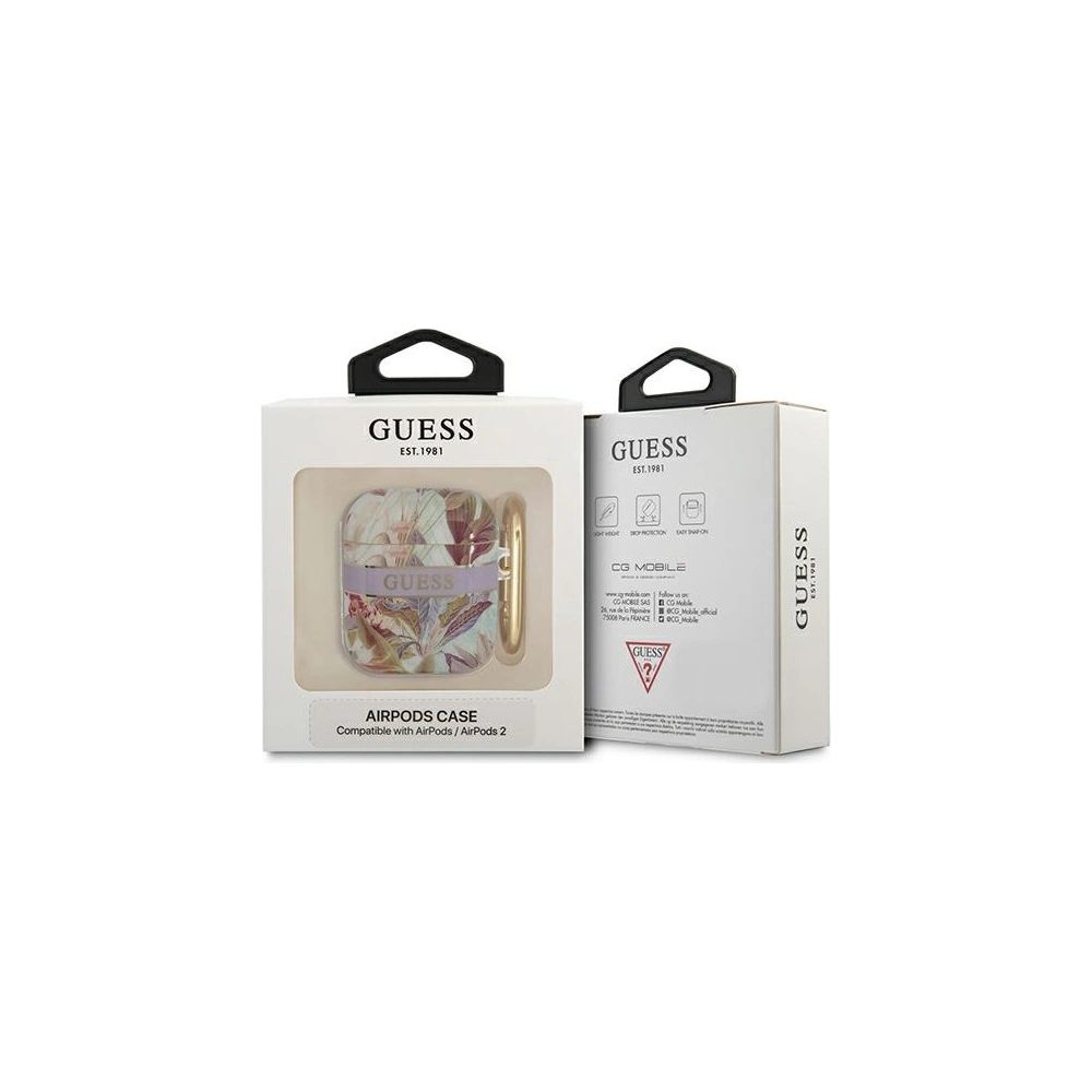 Wholesale Guess GUA2HHFLU Apple AirPods purple Flower Strap Collection - GUE1744PRP - {ean13} - Hurt