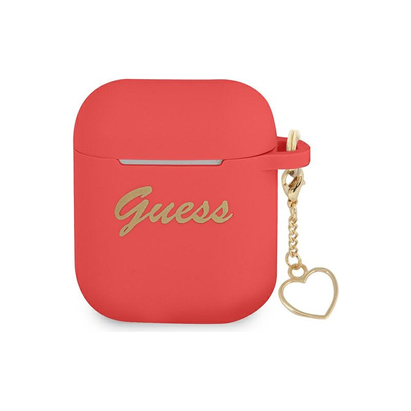 Hurtownia Guess - 3666339039097 - GUE1745RED - Etui Guess GUA2LSCHSR Apple AirPods czerwony/red Silicone Charm Heart Collection - B2B homescreen