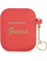 Etui Guess GUA2LSCHSR Apple AirPods czerwony/red Silicone Charm Heart Collection