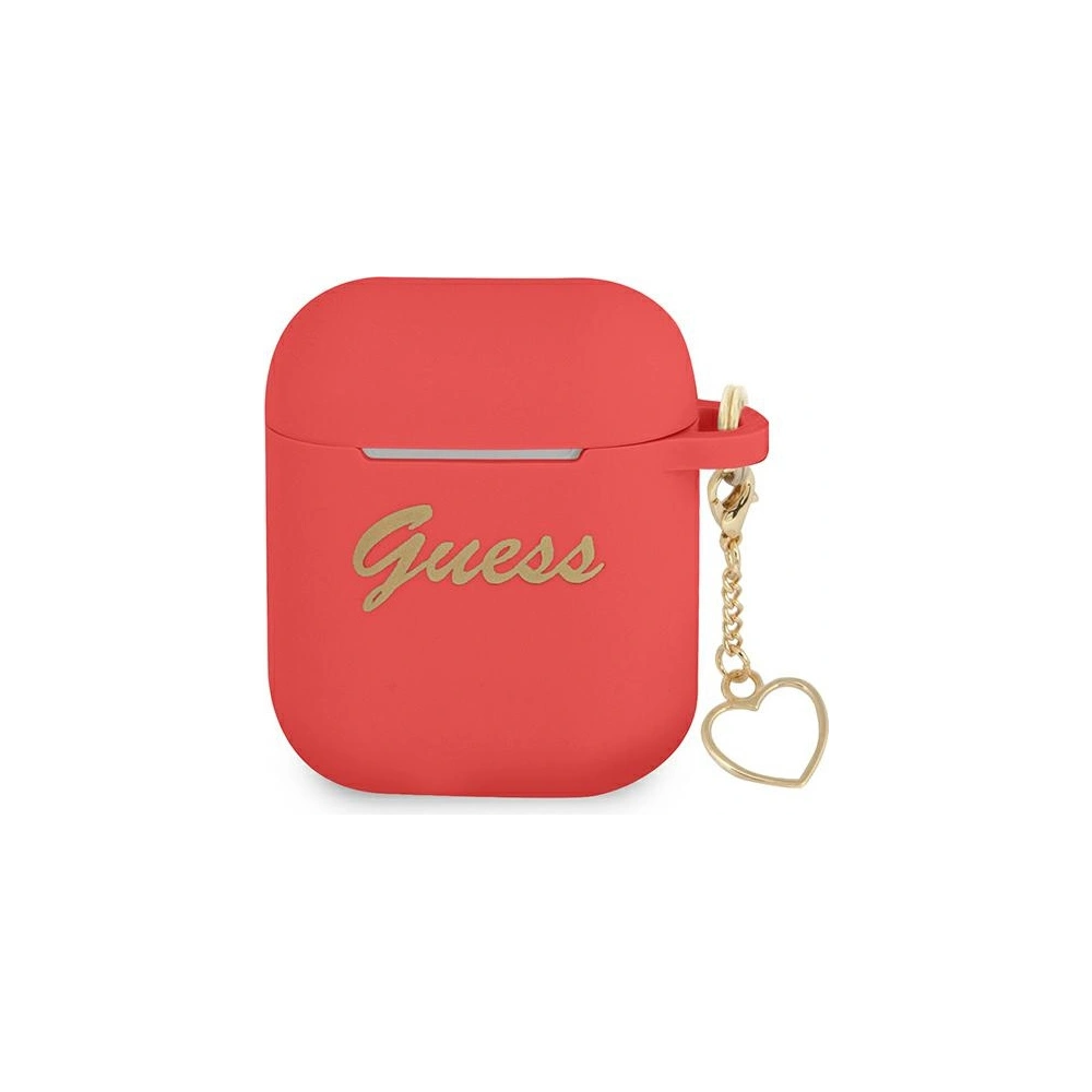 Hurtownia GSM - Etui Guess GUA2LSCHSR Apple AirPods červený/red silikonový přívěsek Heart Collection - GUE1745RED - {ean13} - Hurt