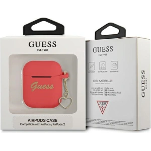 Hurtownia GSM - Etui Guess GUA2LSCHSR Apple AirPods červený/red silikonový přívěsek Heart Collection - GUE1745RED - {ean13} - Hurt