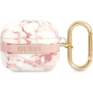 Hurtownia GSM - Etui Guess GUA3HCHMAP Apple AirPods 3 różowy/pink Marble Strap Collection - GUE1747PNK - {ean13} - Hurt