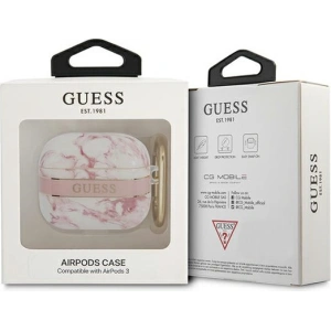 Hurtownia GSM - Etui Guess GUA3HCHMAP Apple AirPods 3 różowy/pink Marble Strap Collection - GUE1747PNK - {ean13} - Hurt
