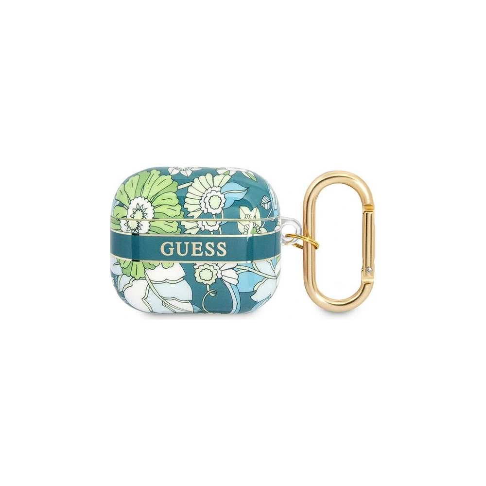 Hurtownia GSM - Etui Guess GUA3HHFLN Apple AirPods 3 zelený/green Flower Strap Collection - GUE1749GRN - {ean13} - Hurt