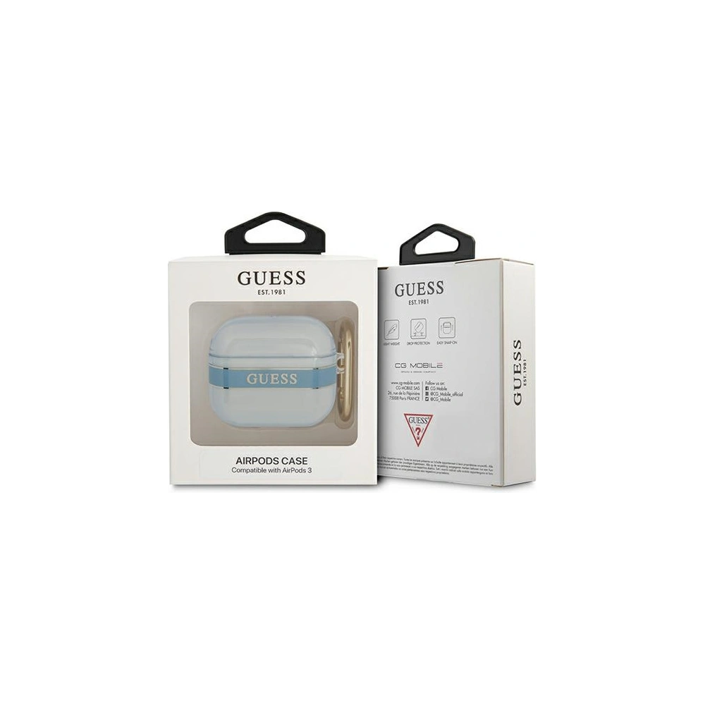 Hurtownia GSM - Etui Guess GUA3HHTSB Apple AirPods 3 modrá/blue Strap Collection - GUE1751BLU - {ean13} - Hurt