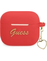 Etui Guess GUA3LSCHSR Apple AirPods 3 czerwony/red Silicone Charm Heart Collection