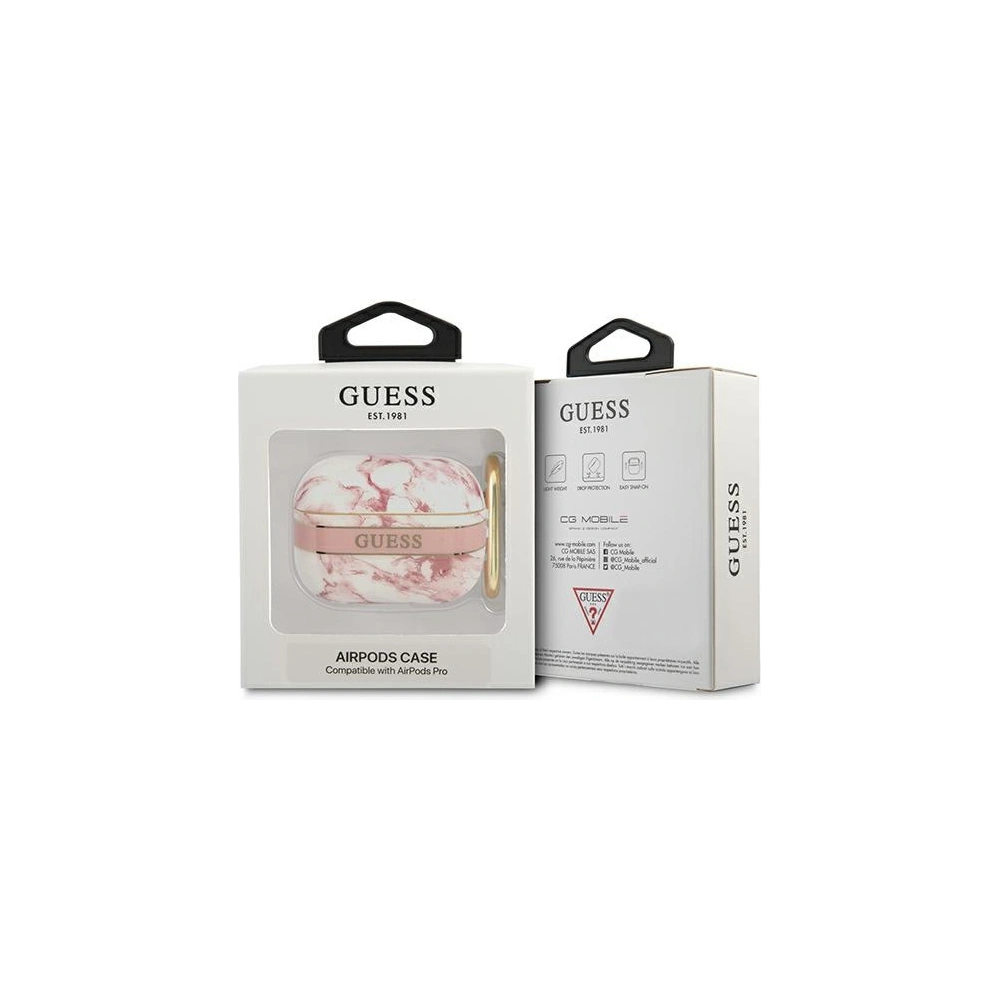 Hurtownia GSM - Etui Guess GUAPHCHMAP Apple AirPods Pro růžový/pink Marble Strap Collection - GUE1754PNK - {ean13} - Hurt