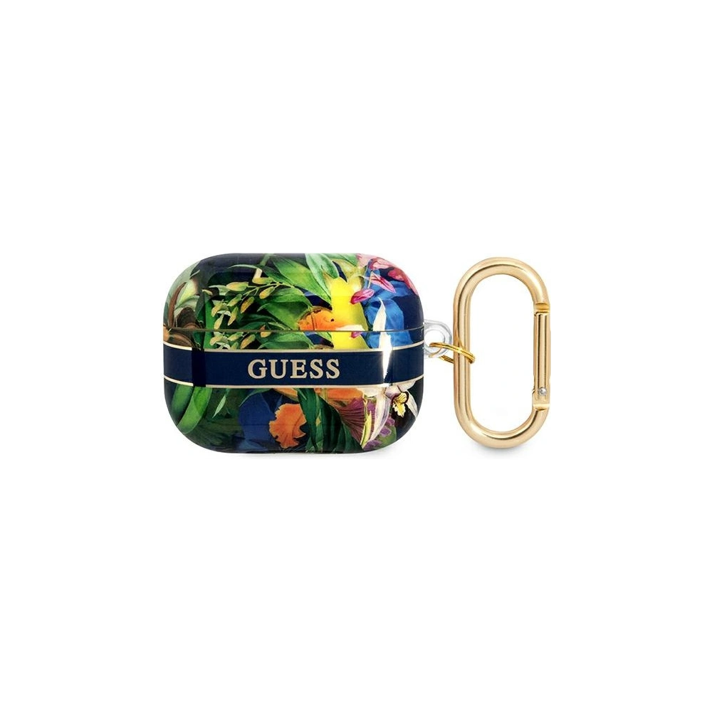 Hurtownia GSM - Etui Guess GUAPHHFLB Apple AirPods Pro modrý/blue Flower Strap Collection - GUE1755BLU - {ean13} - Hurt