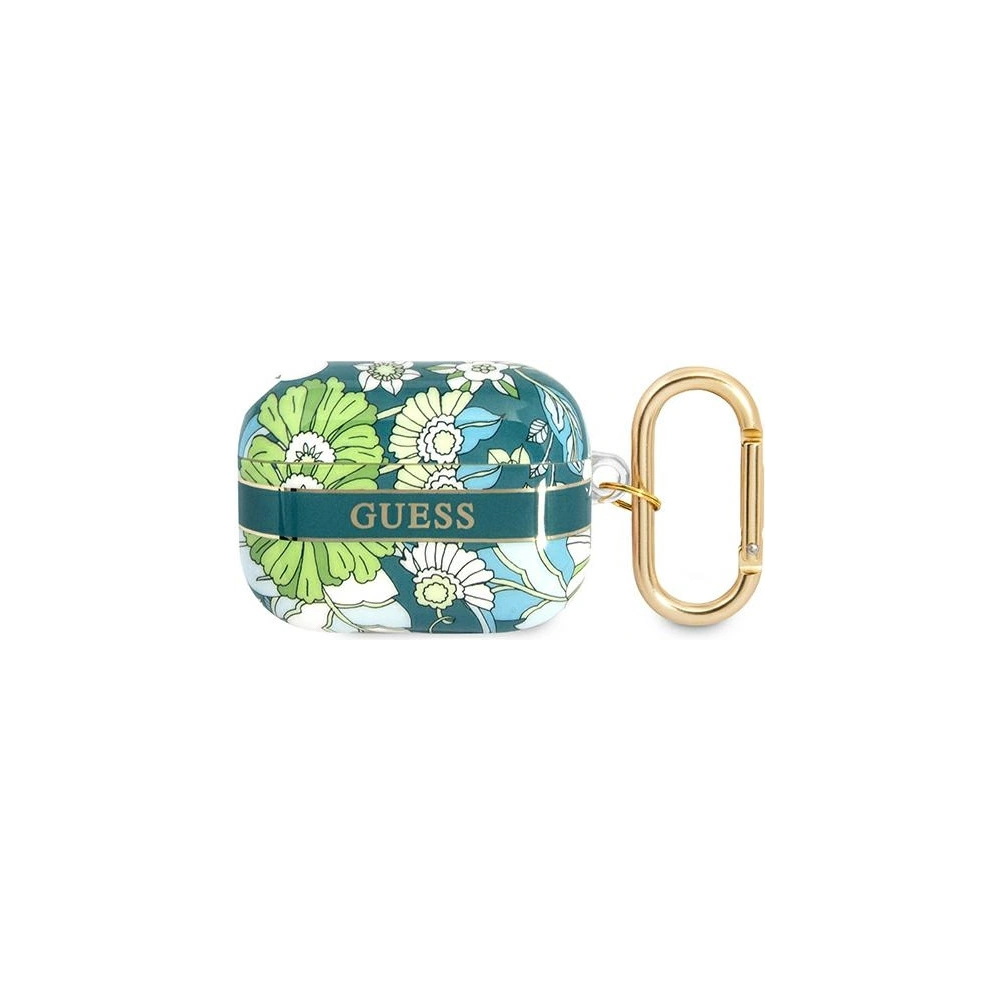 Hurtownia GSM - Etui Guess GUAPHHFLN Apple AirPods Pro zelený/green Flower Strap Collection - GUE1756GRN - {ean13} - Hurt