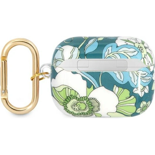 Etui Guess GUAPHHFLN Apple AirPods Pro zielony/green Flower Strap Collection