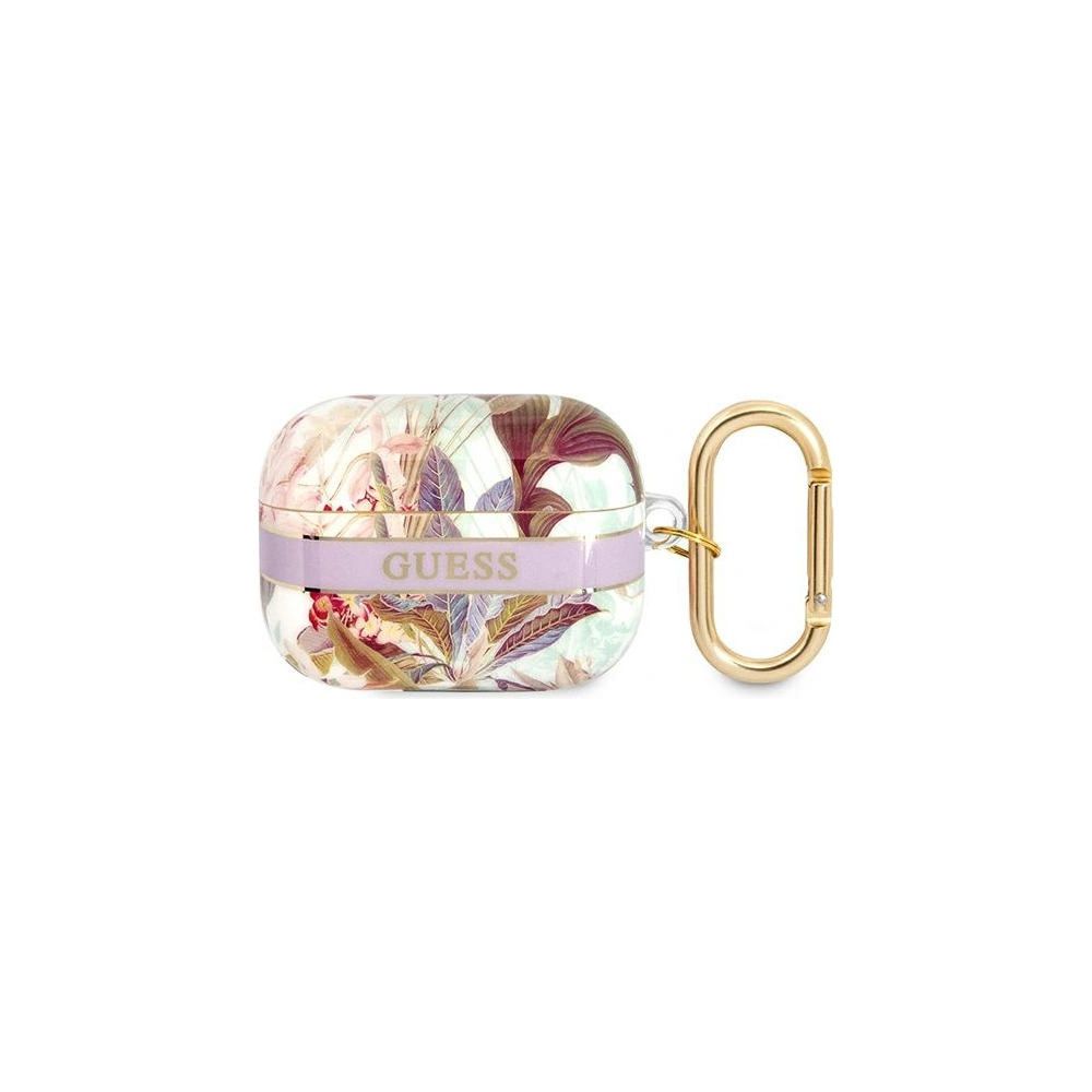 Wholesale Guess GUAPHHFLU Apple AirPods Pro purple Flower Strap Collection - GUE1757PRP - {ean13} - Hurt
