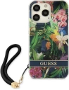 Hurtownia GSM - Case Guess GUHCP13LHFLSB Apple iPhone 13 Pro blau/hardcase Flower Strap - GUE1759BLU - {ean13} - Hurt