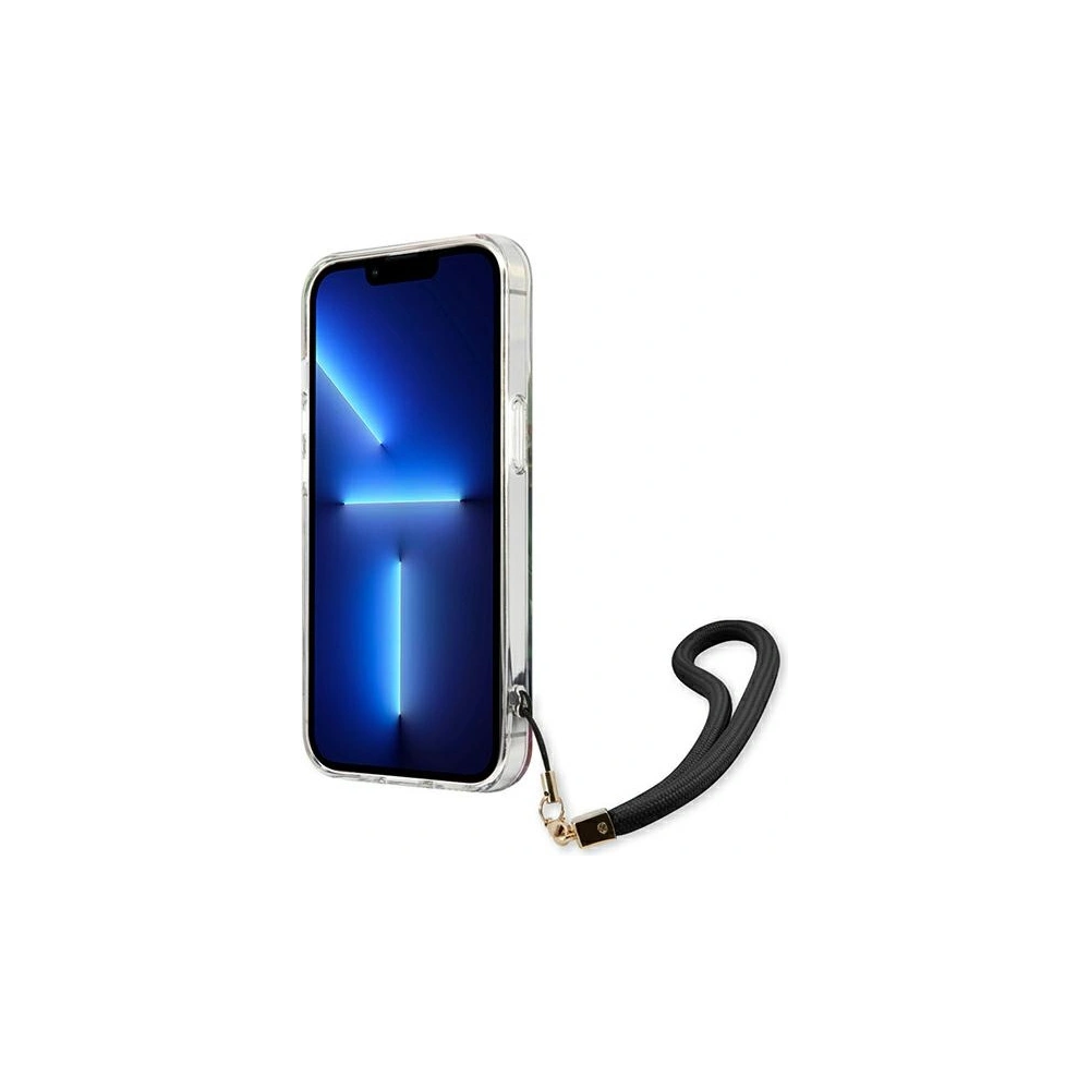Hurtownia GSM - Etui Guess GUHCP13LHFLSB Apple iPhone 13 Pro modrý/blue hardcase Flower Strap - GUE1759BLU - {ean13} - Hurt