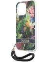 Hurtownia GSM - Case Guess GUHCP13LHFLSB Apple iPhone 13 Pro blau/hardcase Flower Strap - GUE1759BLU - {ean13} - Hurt