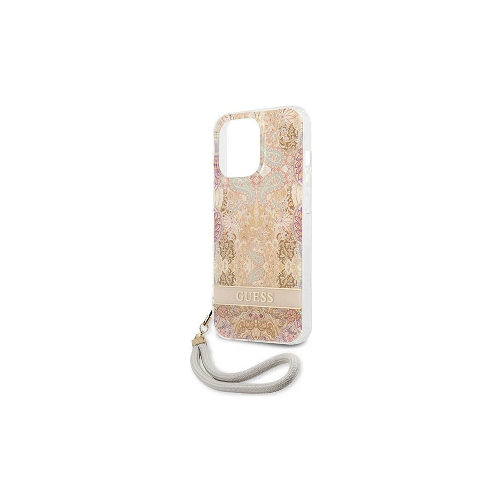 Hurtownia GSM - Etui Guess GUHCP13LHFLSD Apple iPhone 13 Pro złoty/gold hardcase Flower Strap - GUE1760GLD - {ean13} - Hurt