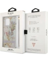 Wholesale Guess GUHCP13LHFLSU Apple iPhone 13 Pro purple hardcase Flower Strap - GUE1762PRP - {ean13} - Hurt