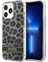 Guess GUHCP13LHSLEOK Apple iPhone 13 Pro grey hardcase Leopard
