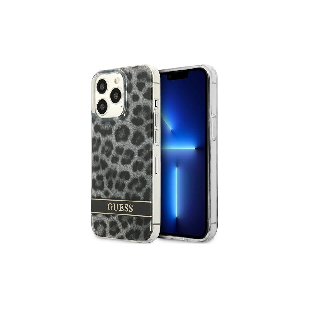 Hurtownia GSM - Case Guess GUHCP13LHSLEOK Apple iPhone 13 Pro grau/hardcase Leopard - GUE1763GRY - {ean13} - Hurt