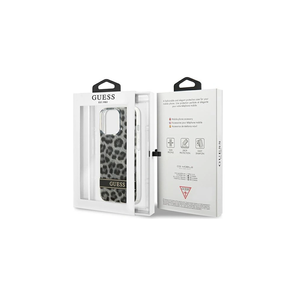 Hurtownia GSM - Case Guess GUHCP13LHSLEOK Apple iPhone 13 Pro grau/hardcase Leopard - GUE1763GRY - {ean13} - Hurt