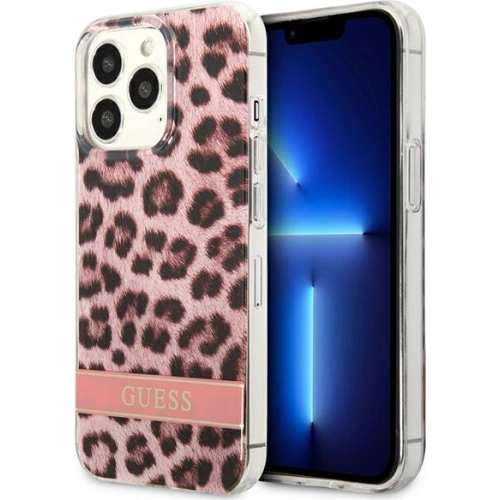 Etui Guess GUHCP13LHSLEOP Apple iPhone 13 Pro różowy/pink hardcase Leopard