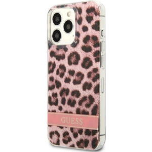 Etui Guess GUHCP13LHSLEOP Apple iPhone 13 Pro różowy/pink hardcase Leopard