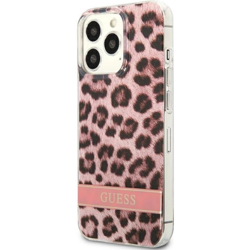 Etui Guess GUHCP13LHSLEOP Apple iPhone 13 Pro różowy/pink hardcase Leopard
