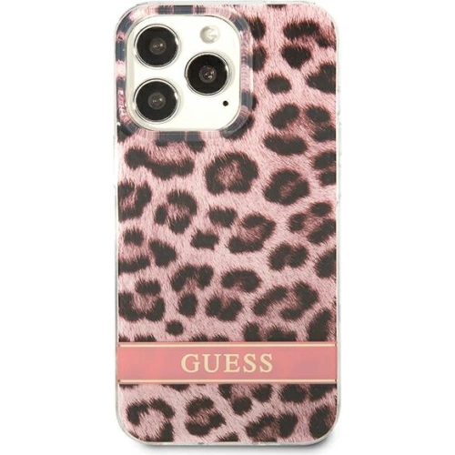 Etui Guess GUHCP13LHSLEOP Apple iPhone 13 Pro różowy/pink hardcase Leopard