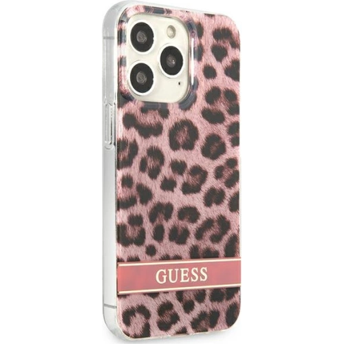Etui Guess GUHCP13LHSLEOP Apple iPhone 13 Pro różowy/pink hardcase Leopard