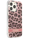 Wholesale Guess GUHCP13LHSLEOP Apple iPhone 13 Pro pink hardcase Leopard - GUE1764PNK - {ean13} - Hurt