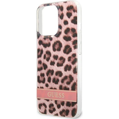 Etui Guess GUHCP13LHSLEOP Apple iPhone 13 Pro różowy/pink hardcase Leopard