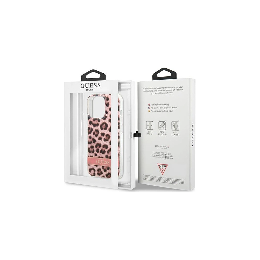 Hurtownia GSM - Etui Guess GUHCP13LHSLEOP Apple iPhone 13 Pro różowy/pink hardcase Leopard - GUE1764PNK - {ean13} - Hurt