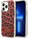 Guess GUHCP13LHSLEOR Apple iPhone 13 Pro red hardcase Leopard