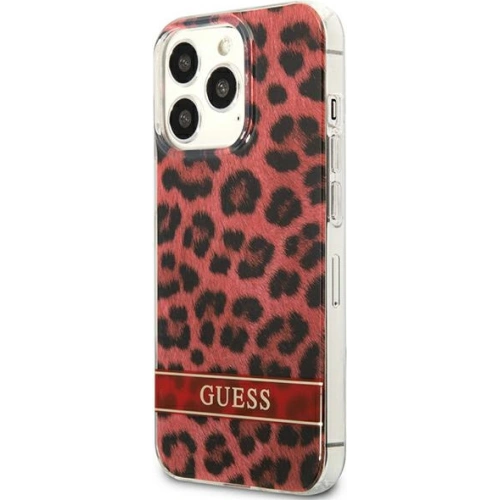 Etui Guess GUHCP13LHSLEOR Apple iPhone 13 Pro czerwony/red hardcase Leopard