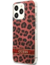 Wholesale Guess GUHCP13LHSLEOR Apple iPhone 13 Pro red hardcase Leopard - GUE1765RED - {ean13} - Hurt