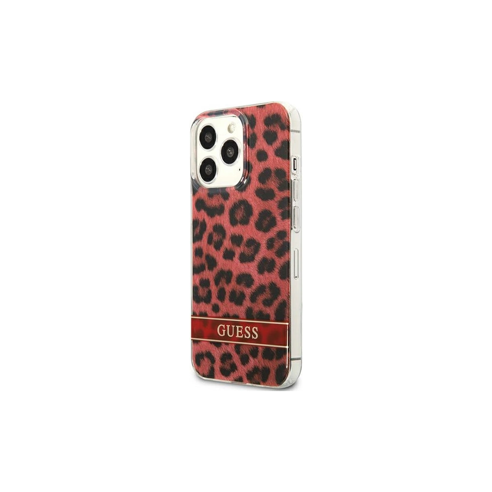 Hurtownia GSM - Etui Guess GUHCP13LHSLEOR Apple iPhone 13 Pro červený/red hardcase Leopard - GUE1765RED - {ean13} - Hurt