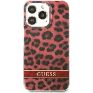 Etui Guess GUHCP13LHSLEOR Apple iPhone 13 Pro czerwony/red hardcase Leopard