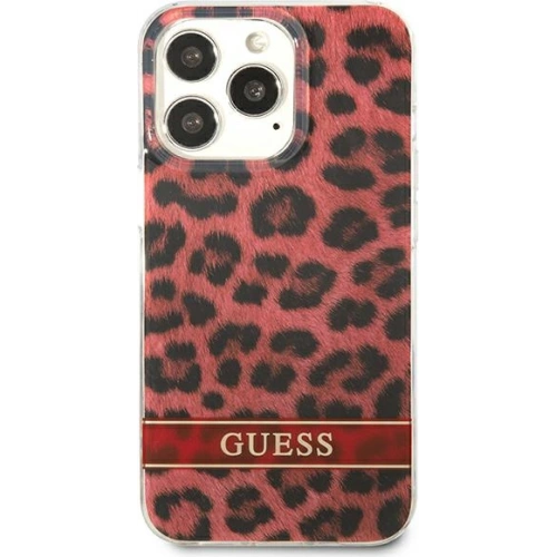 Etui Guess GUHCP13LHSLEOR Apple iPhone 13 Pro czerwony/red hardcase Leopard