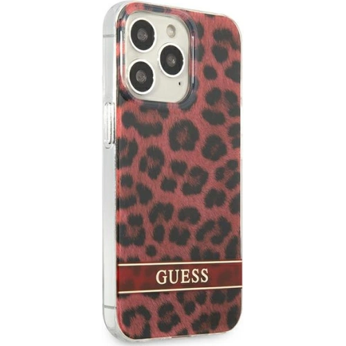 Etui Guess GUHCP13LHSLEOR Apple iPhone 13 Pro czerwony/red hardcase Leopard