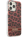 Wholesale Guess GUHCP13LHSLEOR Apple iPhone 13 Pro red hardcase Leopard - GUE1765RED - {ean13} - Hurt