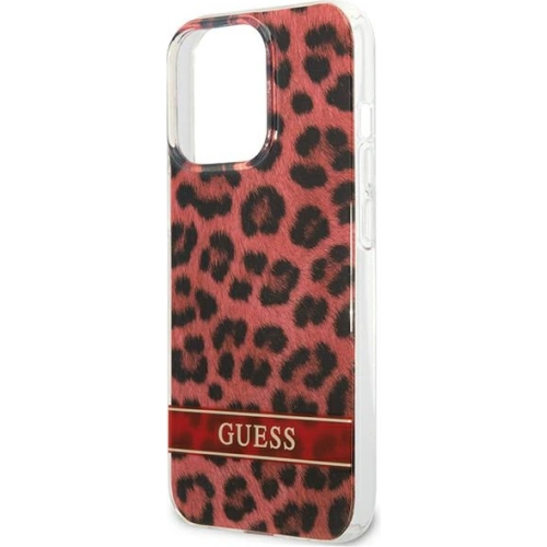 Etui Guess GUHCP13LHSLEOR Apple iPhone 13 Pro czerwony/red hardcase Leopard
