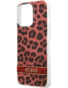 Wholesale Guess GUHCP13LHSLEOR Apple iPhone 13 Pro red hardcase Leopard - GUE1765RED - {ean13} - Hurt